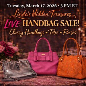 LIVE SHOW 🔴 Designer Handbags • Today 3PM ET • Deals + Bundles